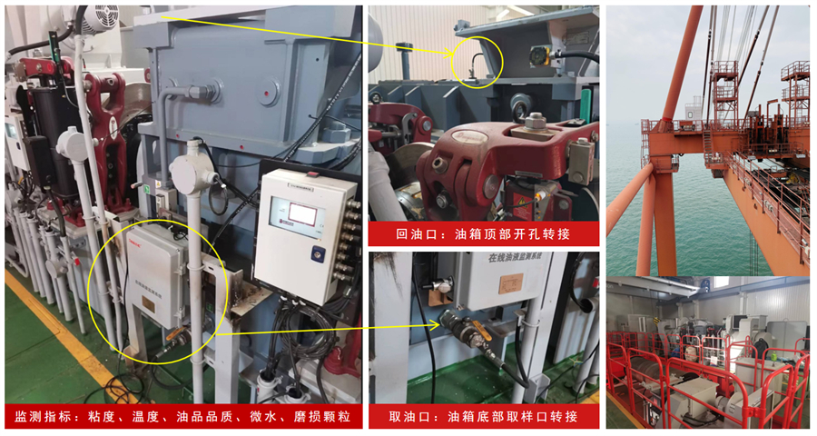 港口吊裝起重機(jī)齒輪系統(tǒng)安裝油液在線監(jiān)測裝置-油品320號齒輪油